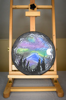 It All Comes Down to Growth Mandala, 2022, 12", wood canvas and multi-media