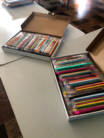 Watercolor pencils packaged up for dispersing.